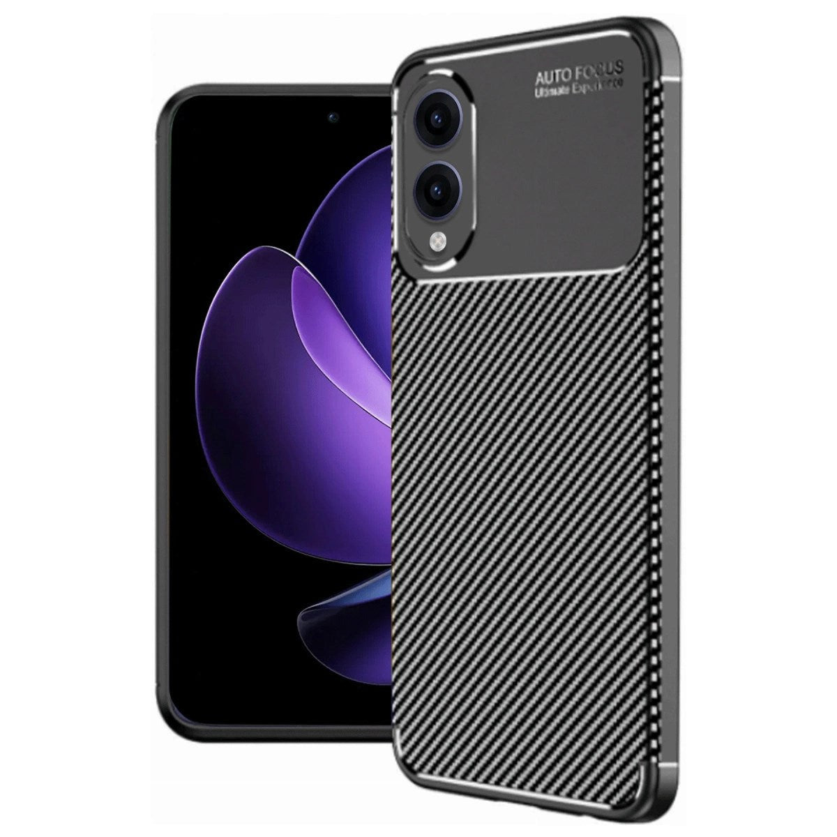 Mey İthalat® Samsung Galaxy S25 Edge Kılıf Auto Focus Karbon Kapak - Siyah