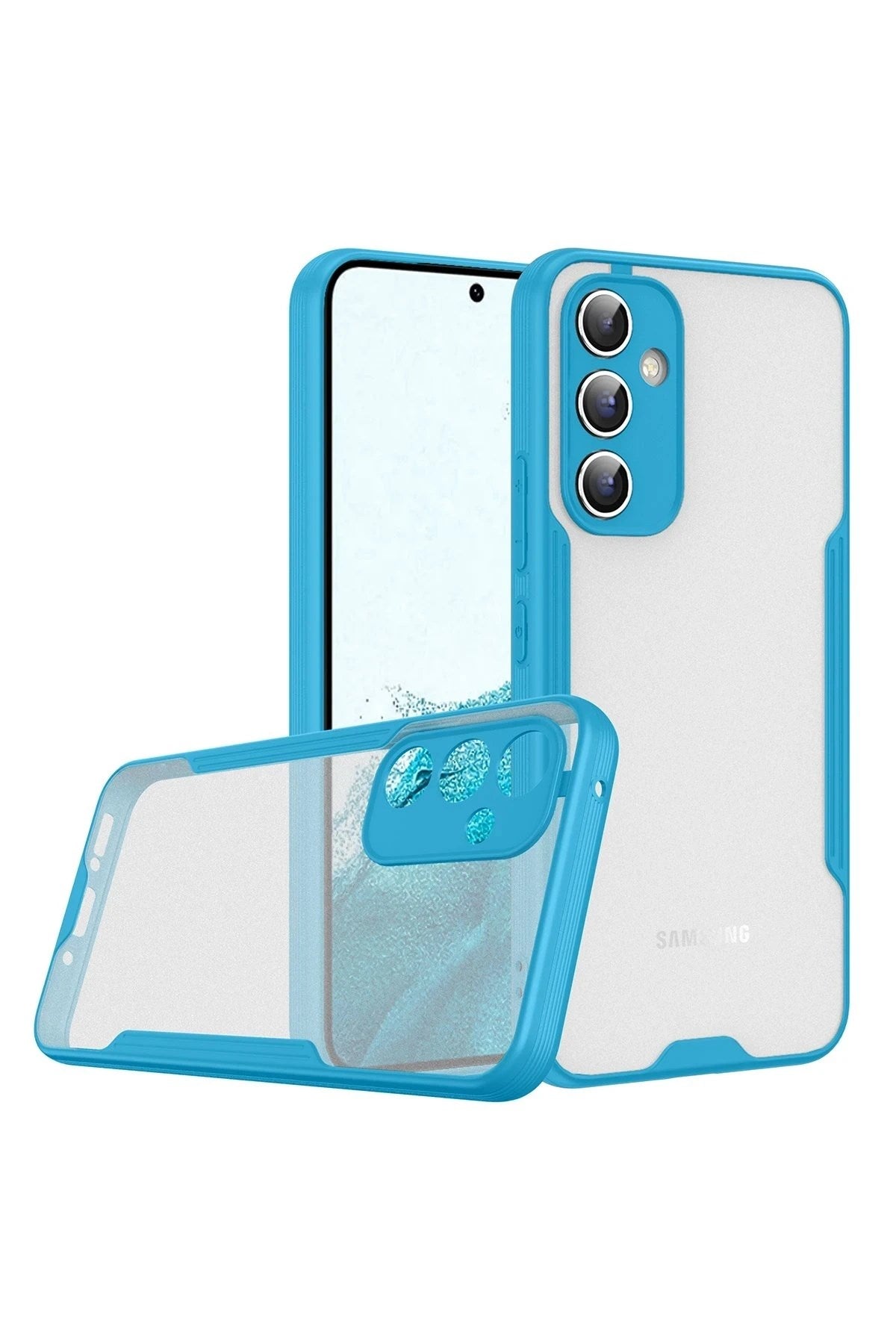 Mey İthalat® Samsung Galaxy A24 4G Kılıf Platin Silikon - Mavi