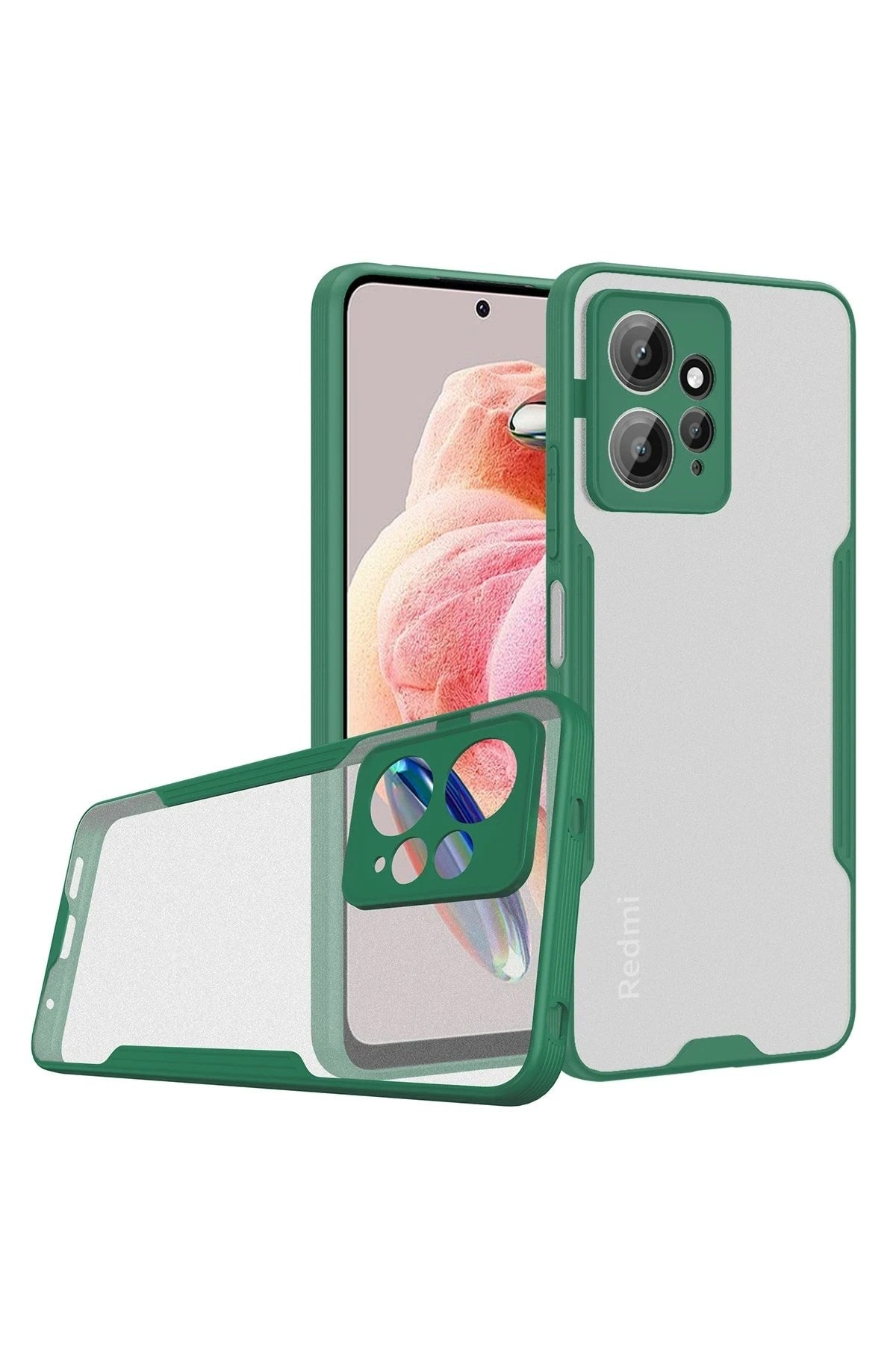 Mey İthalat® Redmi Note 12 4G Kılıf Platin Silikon - Yeşil