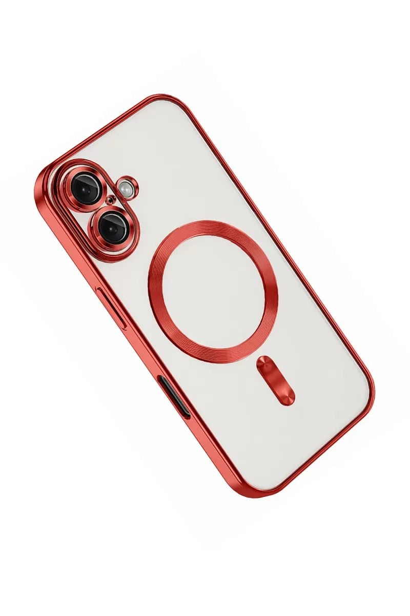 Mey İthalat® iPhone 16 Kılıf Kross Magneticsafe Kapak - Kırmızı