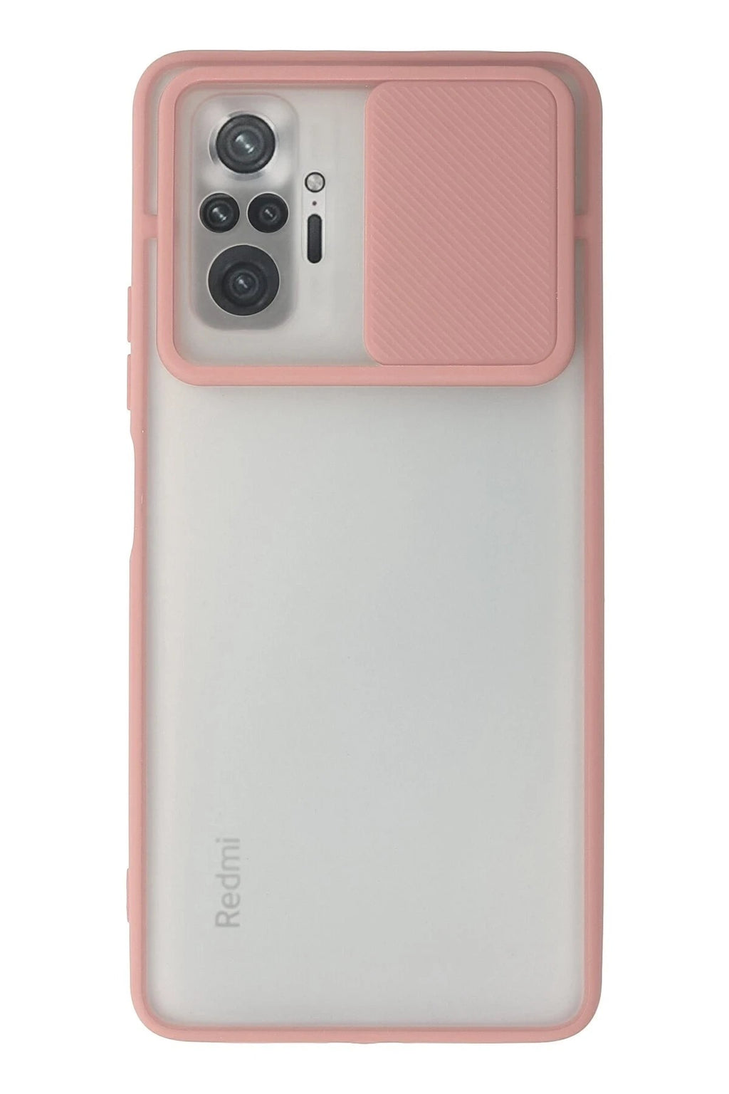 Mey İthalat® Redmi Note 10 Pro Kılıf Palm Buzlu Kamera Sürgülü Silikon - Pembe