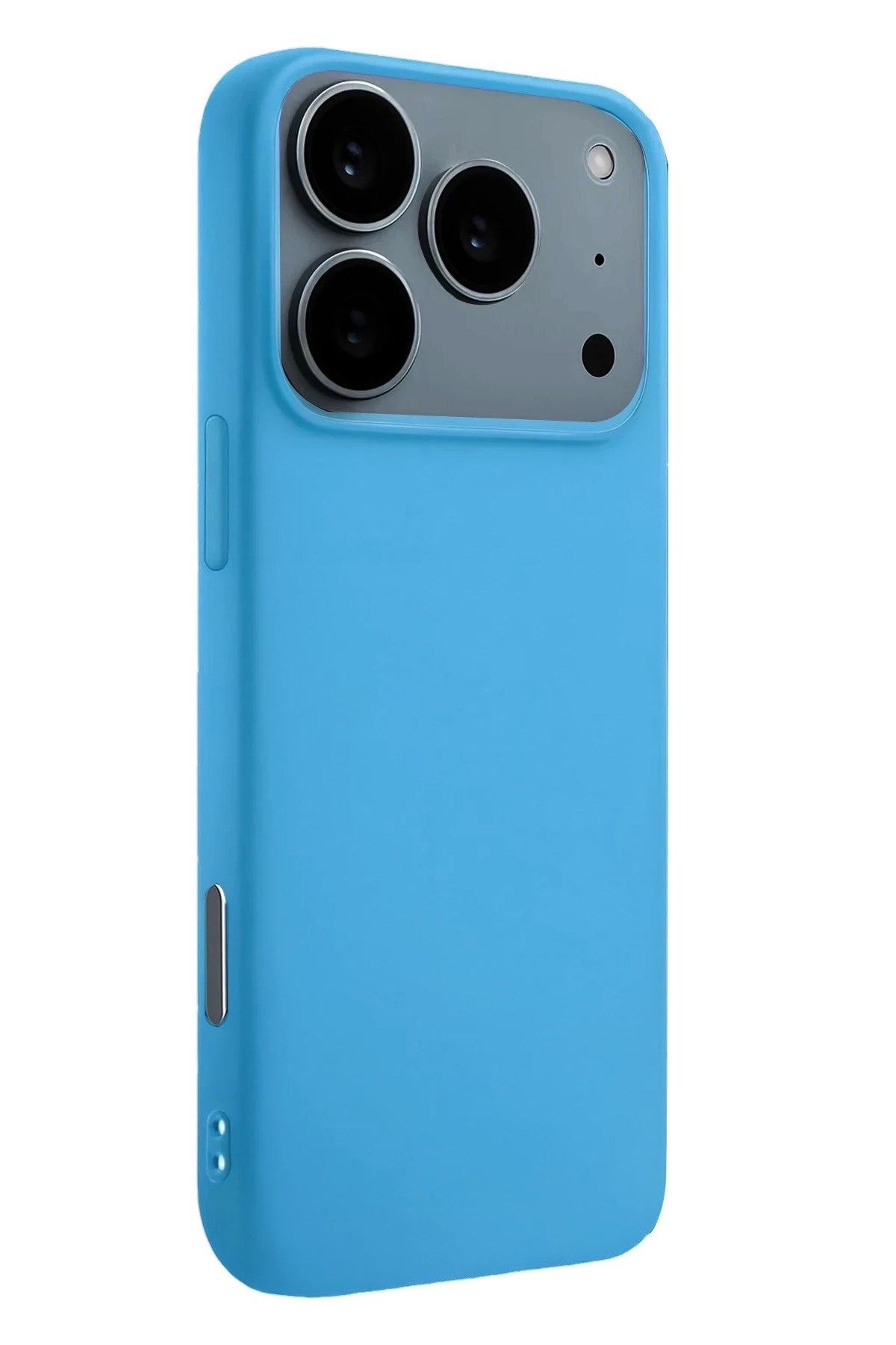 Mey İthalat® iPhone 17 Pro Nano içi Kadife Silikon - Mavi