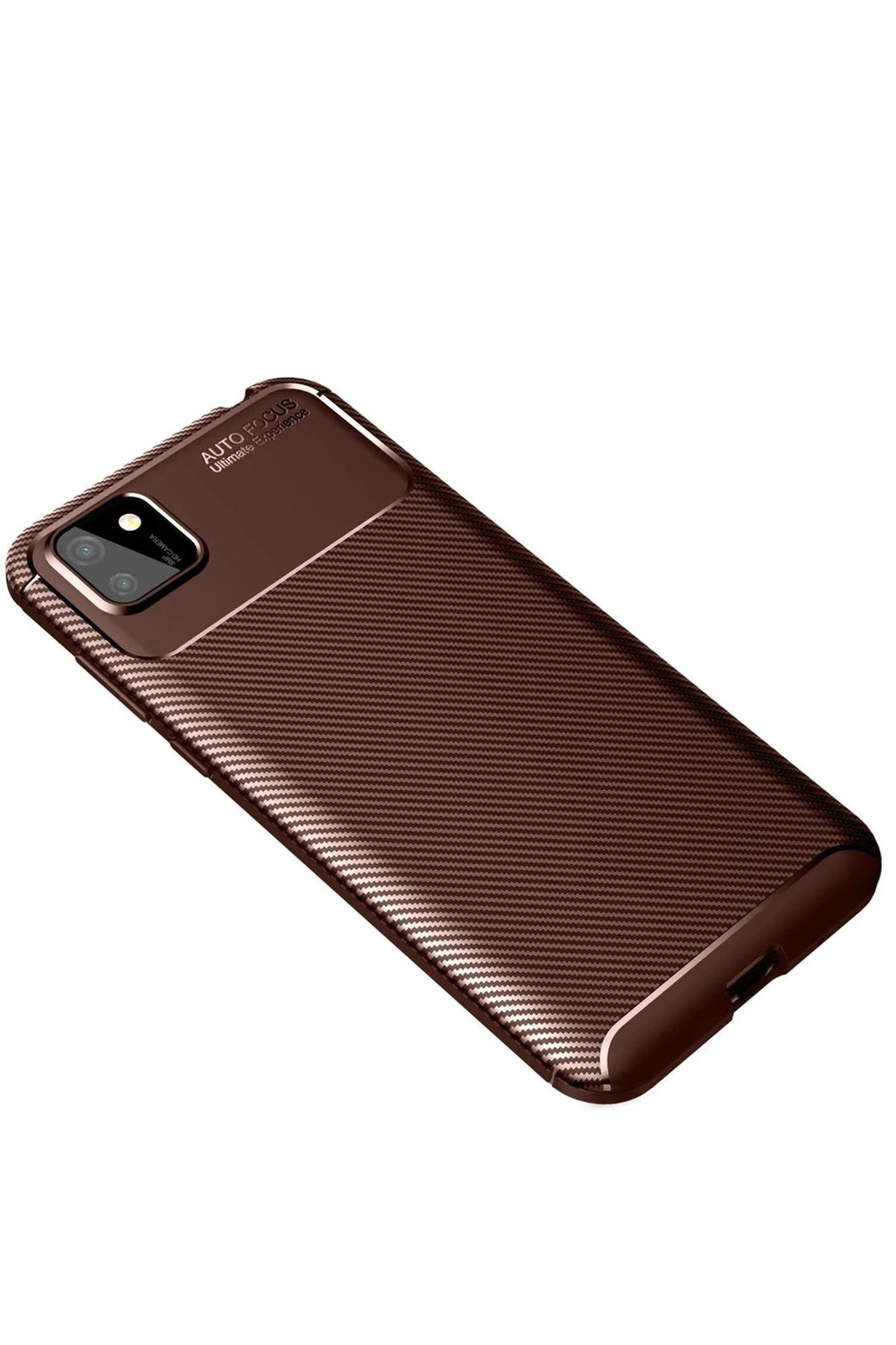 Mey İthalat® Huawei Y5P Kılıf Auto Focus Karbon Kapak - Kahverengi
