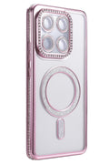 Mey İthalat® Mi 15T Pro Joke Simli Magneticsafe Kılıf - Pembe