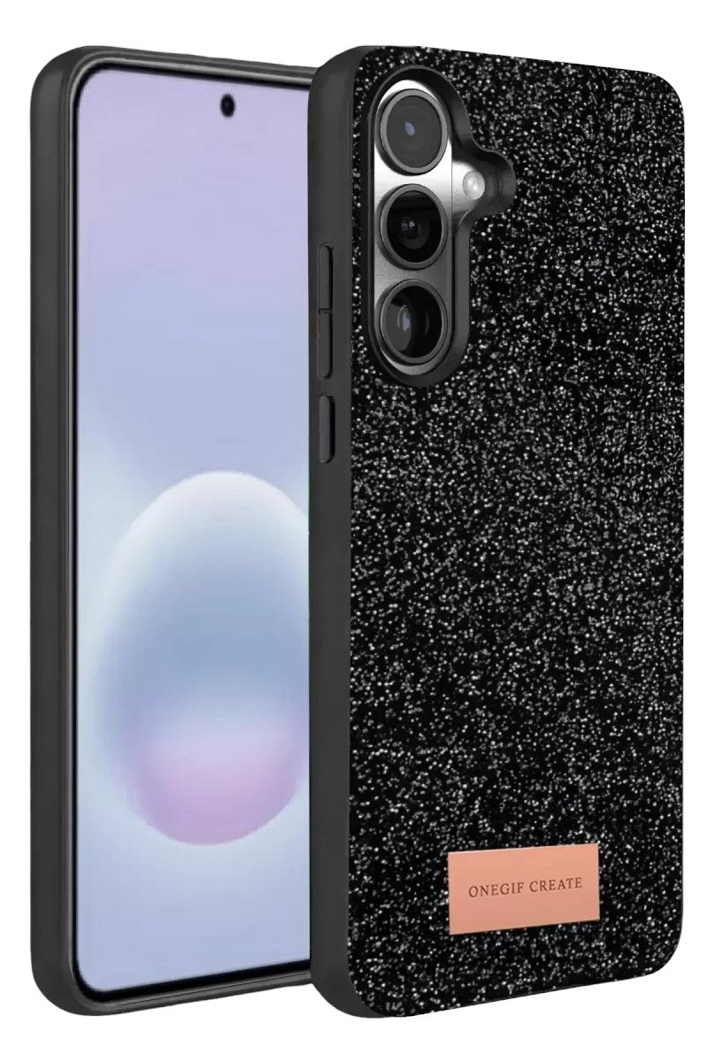 Mey İthalat® Samsung Galaxy A37 5G Bright Simli Kapak - Siyah