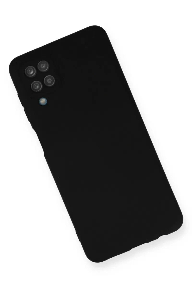 Mey İthalat® Samsung Galaxy A12 Kılıf Nano içi Kadife Silikon - Siyah