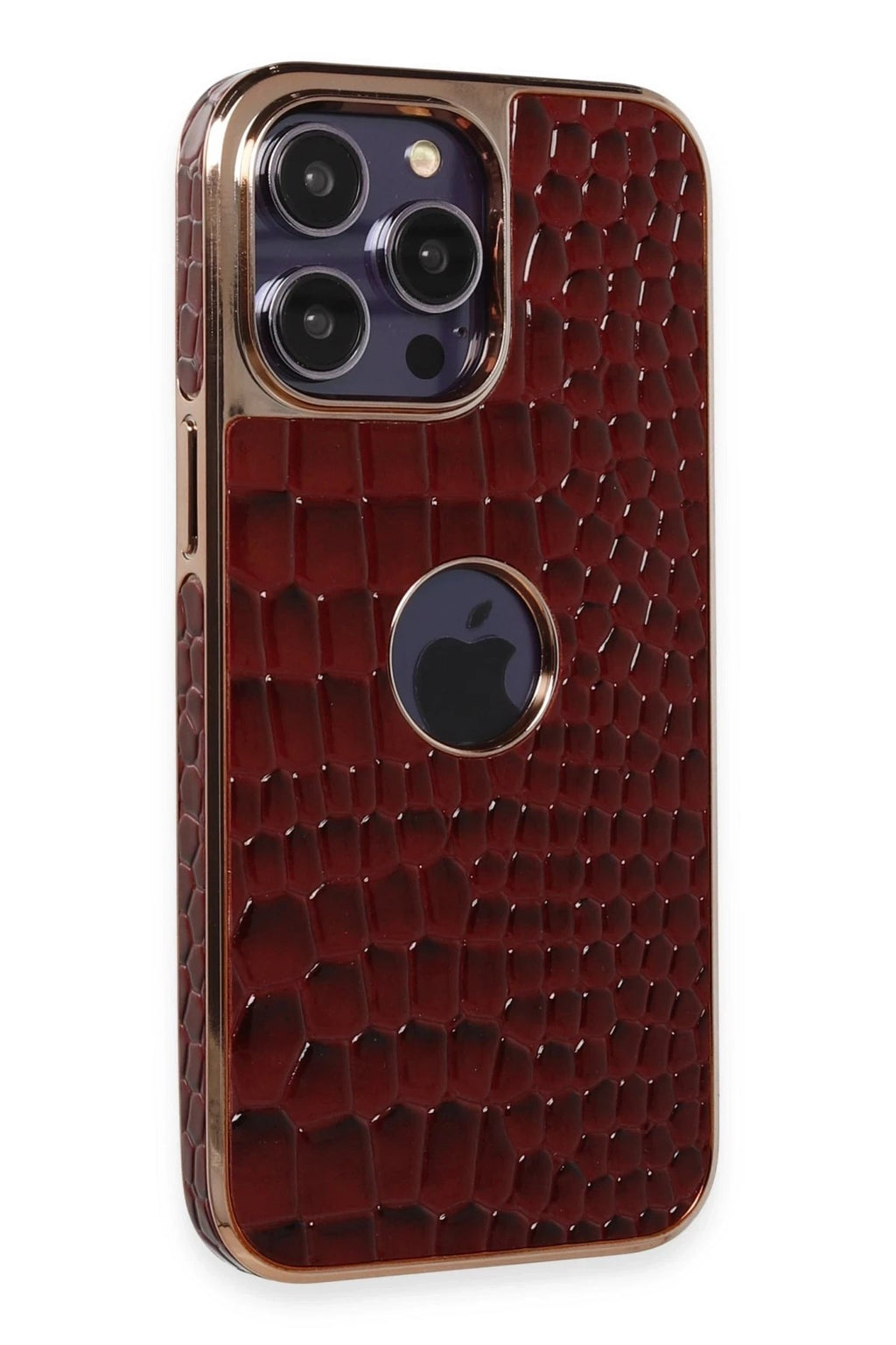 Mey İthalat® iPhone 14 Pro Kılıf Snake Kapak - Bordo