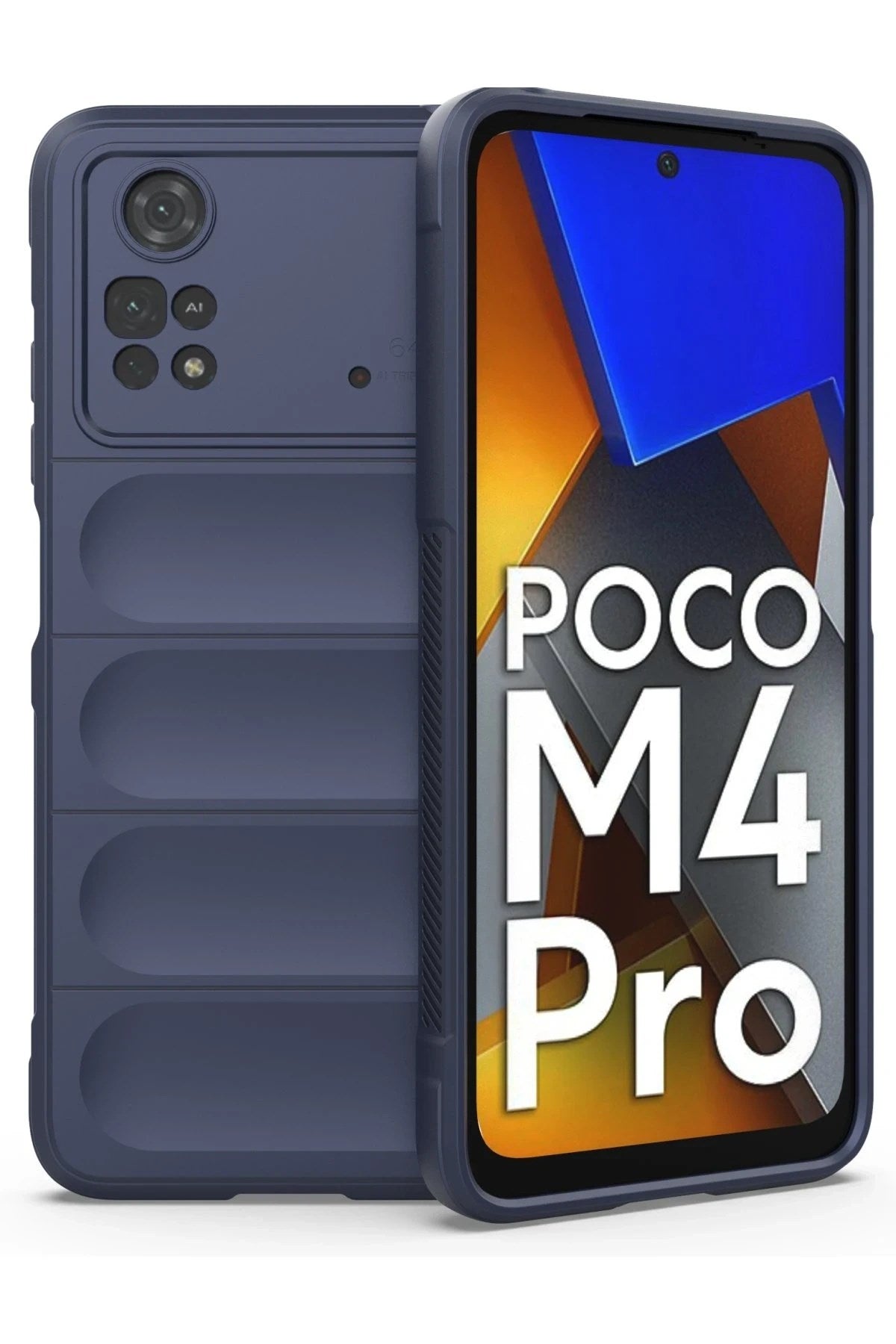 Mey İthalat® Poco M4 Pro 4G Kılıf Optimum Silikon - Lacivert