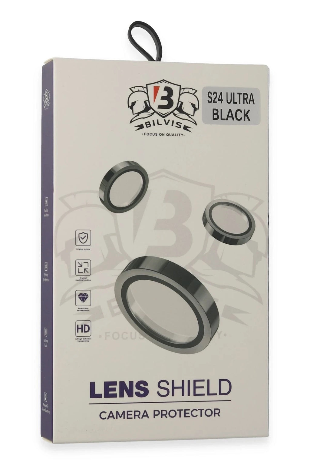 Mey İthalat® Samsung Galaxy S24 Ultra Bilvis Titan Kamera Lens - Siyah