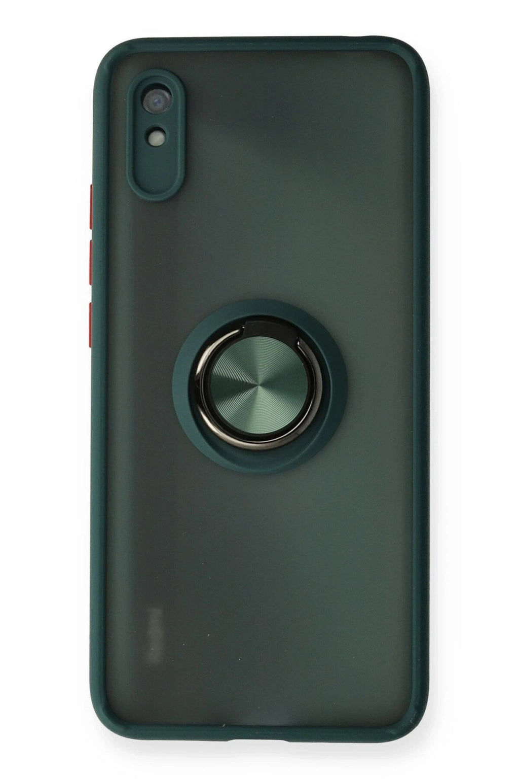 Mey İthalat® Redmi 9A Kılıf Montreal Yüzüklü Silikon Kapak - Yeşil