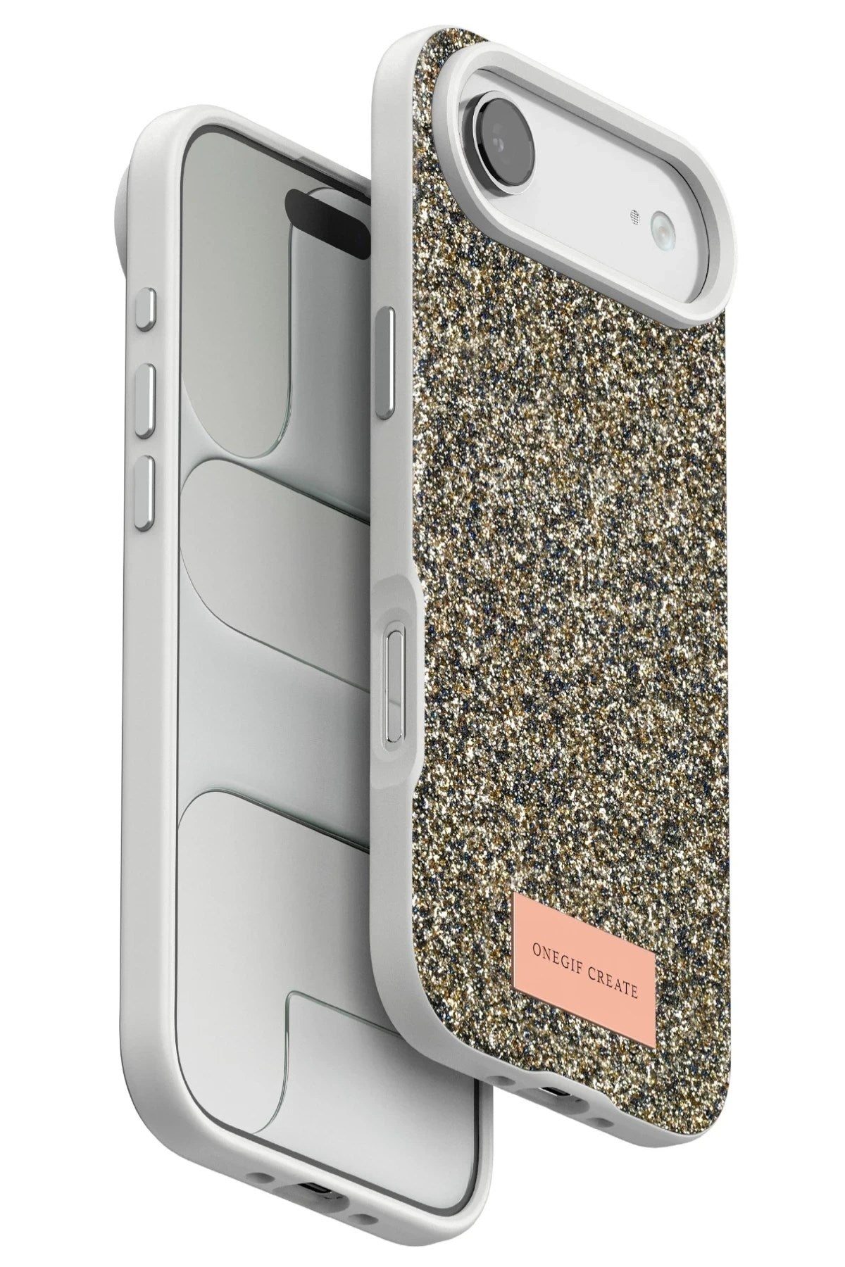 Mey İthalat® iPhone 17 Air Bright Simli Kapak - Çöl Titanyum