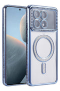 Mey İthalat® Poco X6 Pro Joke Simli Magneticsafe Kılıf - Mavi