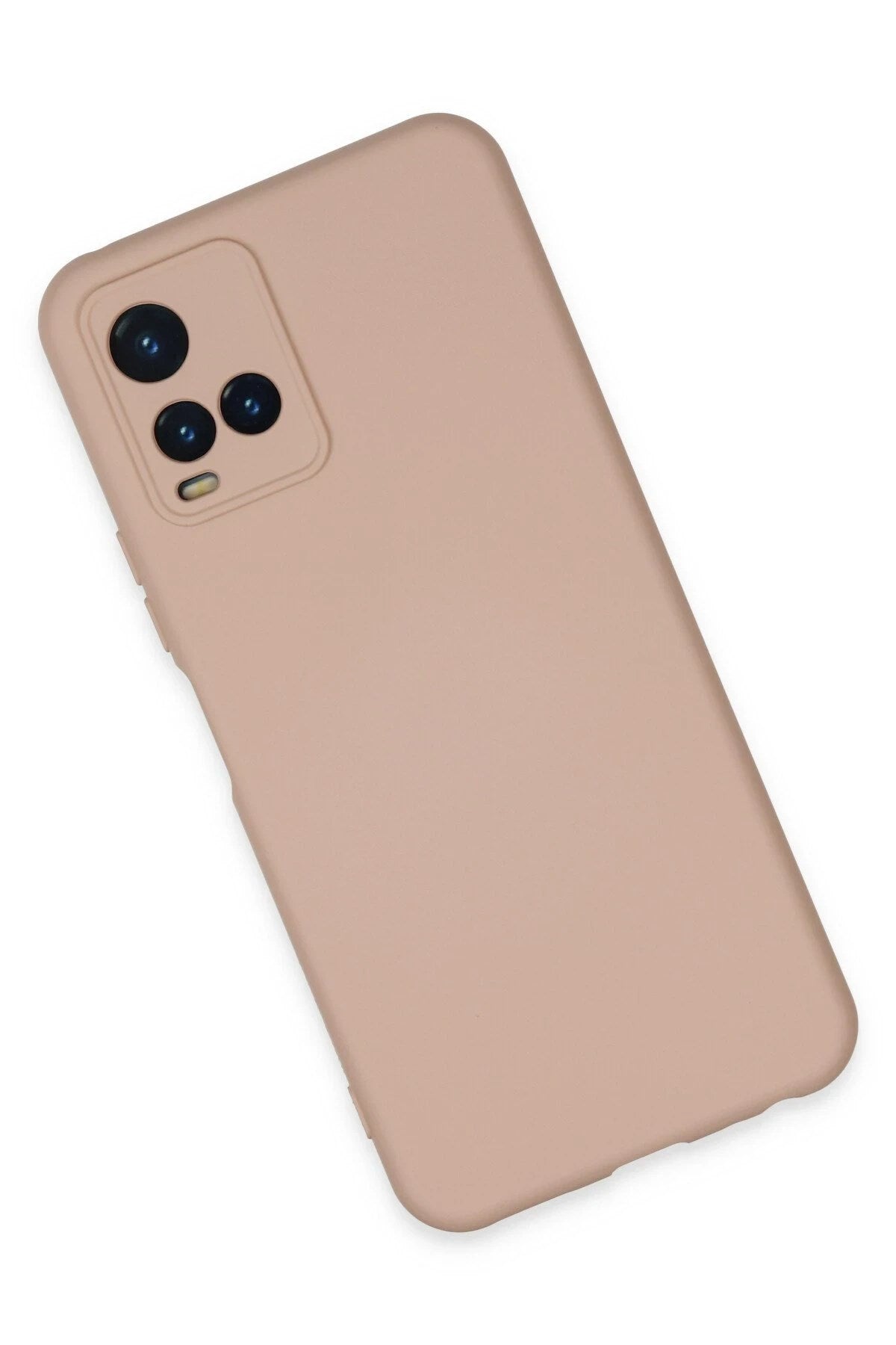 Mey İthalat® Vivo Y21S Kılıf Nano içi Kadife Silikon - Pudra