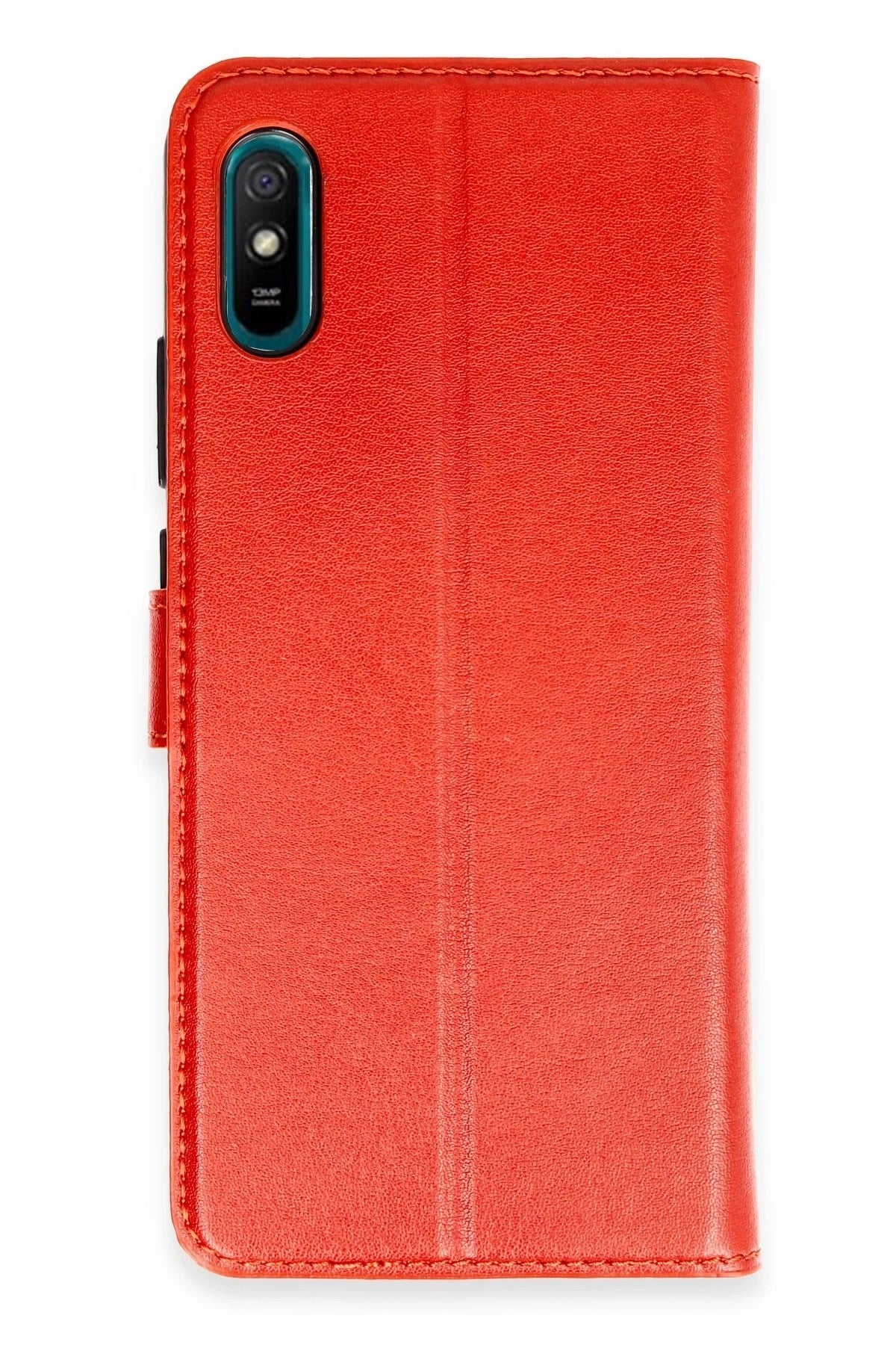 Mey İthalat® Redmi 9A Kılıf Trend S Plus Kapaklı Kılıf - Kırmızı