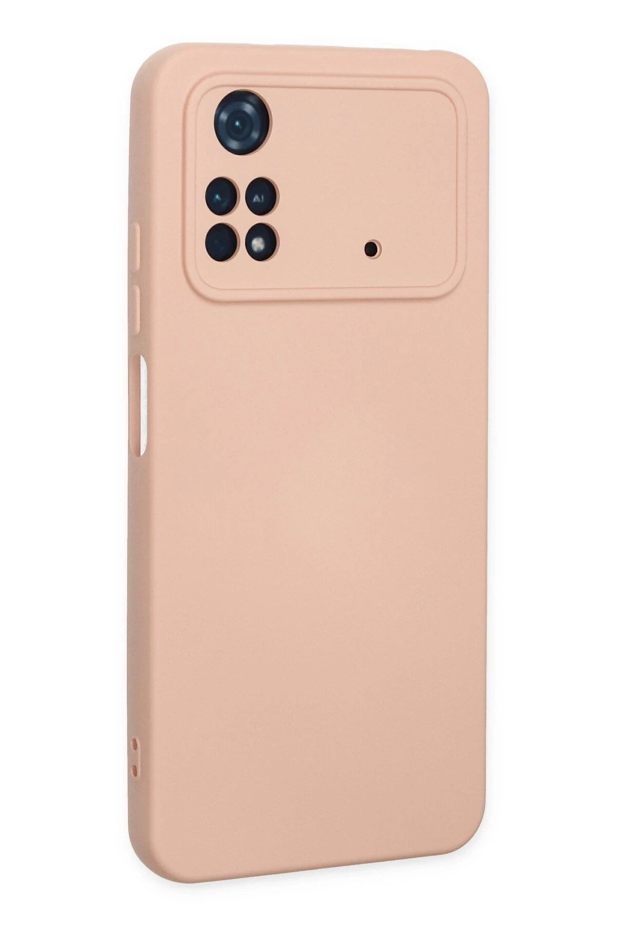 Mey İthalat® Poco M4 Pro 4G Kılıf Nano içi Kadife Silikon - Pudra