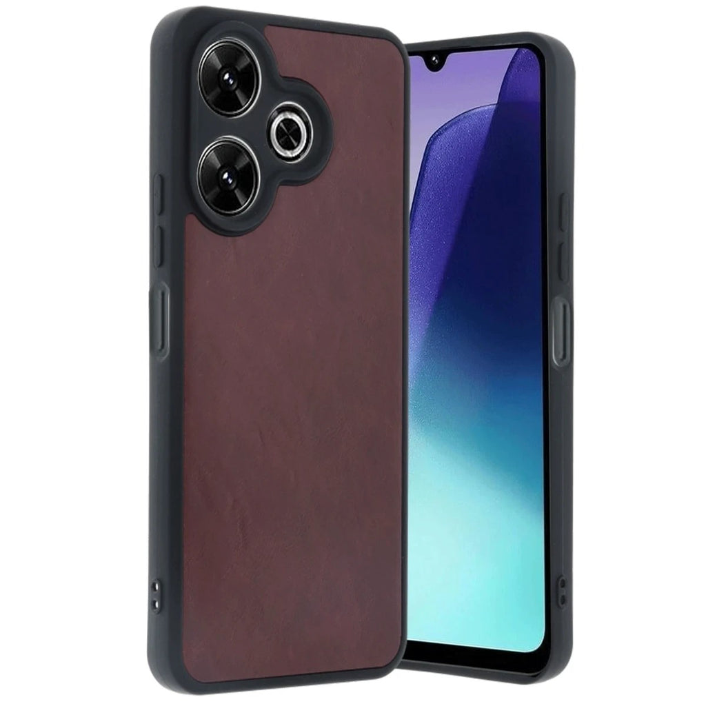 Mey İthalat® Redmi 13 4G Kılıf Aras Deri Kapak - Bordo