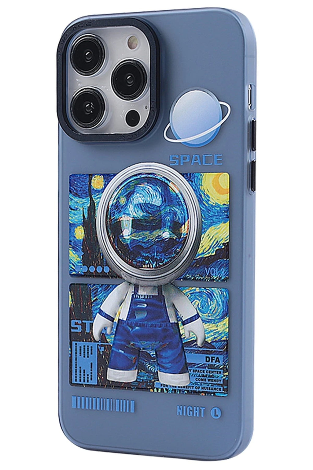 Mey İthalat® iPhone 14 Pro Kılıf Desenli Kapak - Mavi - 1