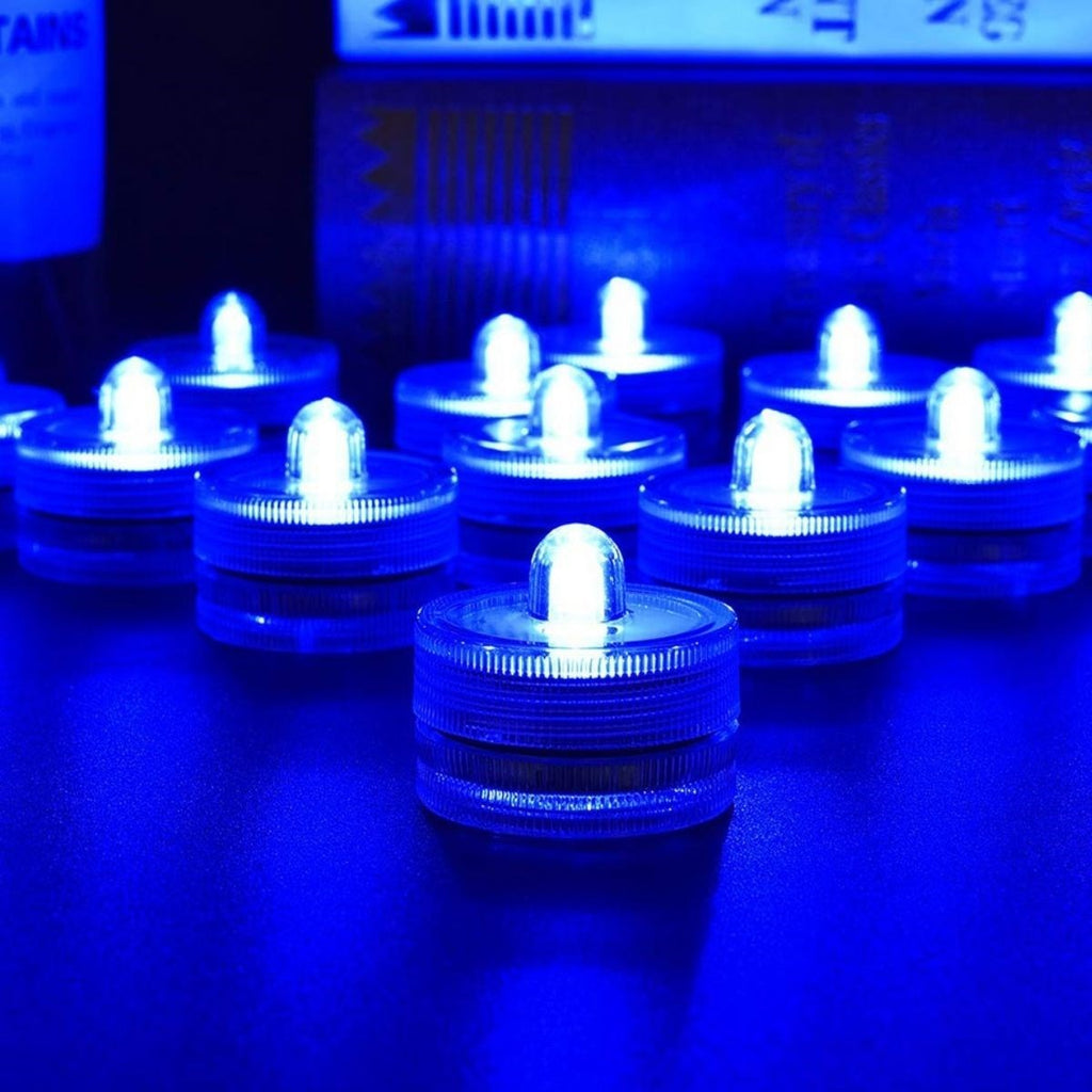 Su Geçirmez Led Mum Dekoratif Mini Su Altı Aydınlatması 12li Set