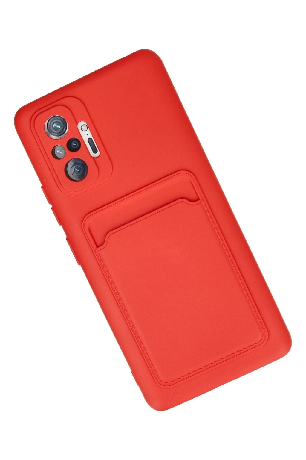 Mey İthalat® Redmi Note 10 Pro Kılıf Kelvin Kartvizitli Silikon - Kırmızı