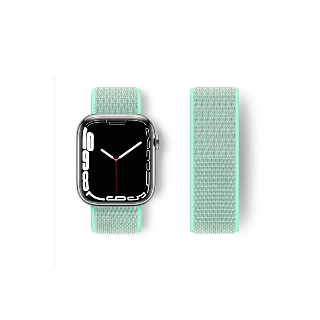 Mey İthalat® Watch 38mm Hasırlı Cırtcırtlı Kordon - Turkuaz