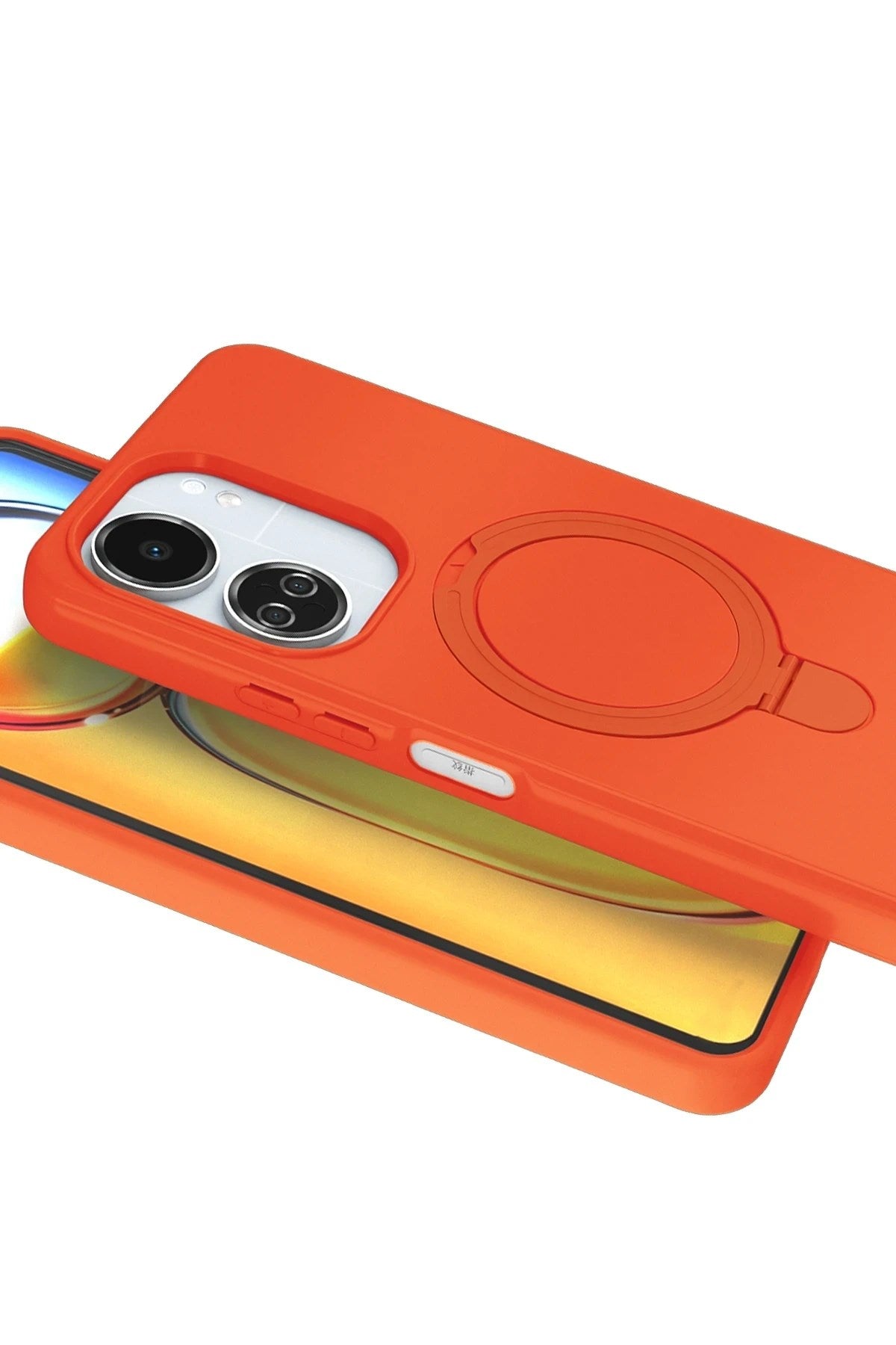 Mey İthalat® Redmi 13C Regal Magsafe Standlı Kapak - Turuncu