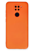 Mey İthalat® Redmi Note 9 Kılıf Nano içi Kadife Silikon - Turuncu