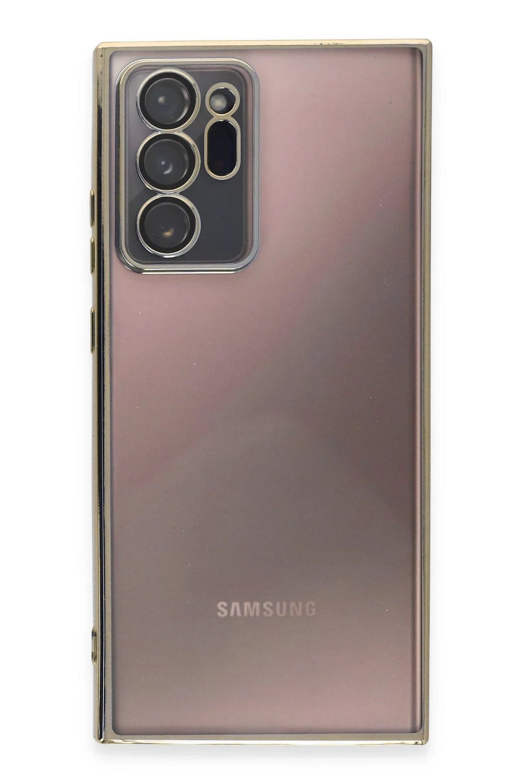 Mey İthalat® Samsung Galaxy Note 20 Ultra Kılıf Lensli Silikon - Gold