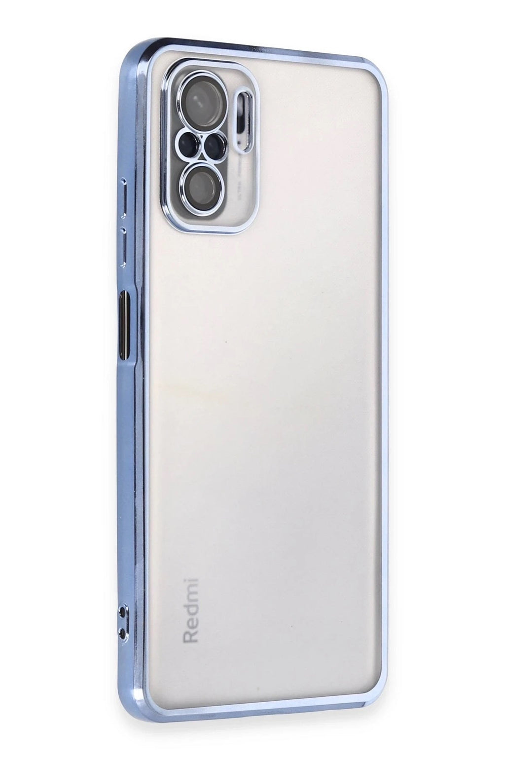 Mey İthalat® Redmi Note 10 Kılıf Lensli Silikon - Açık Mavi