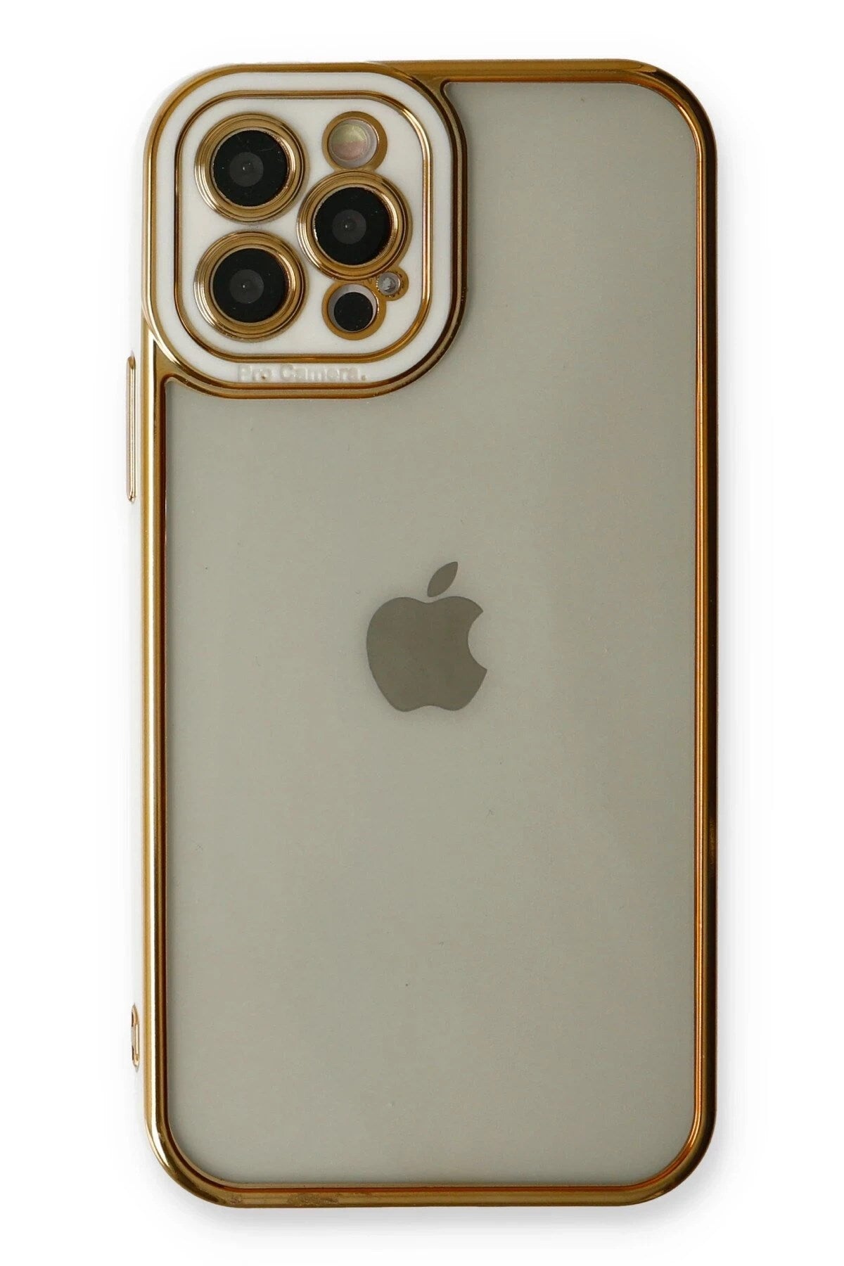 Mey İthalat® iPhone 12 Pro Kılıf Liva Lens Silikon - Beyaz