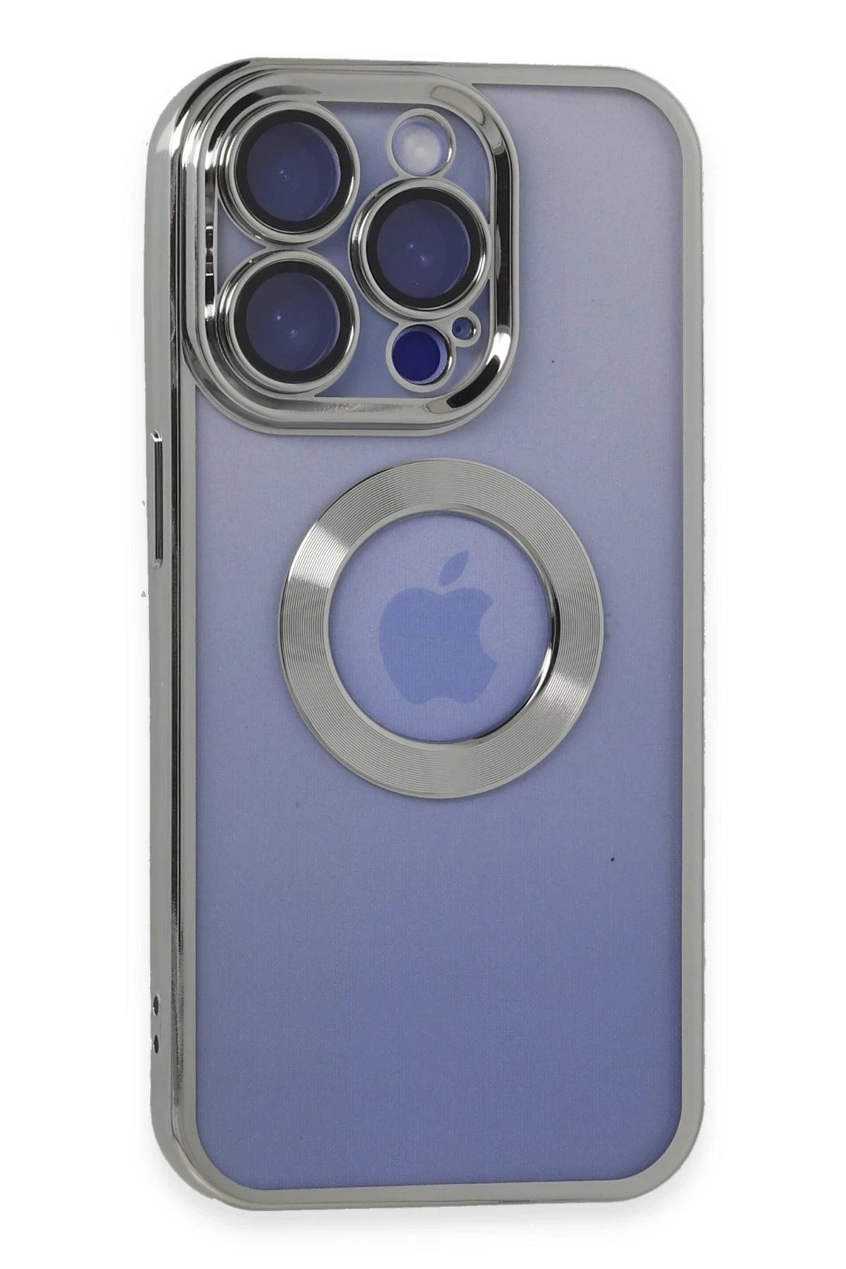 Mey İthalat® iPhone 15 Pro Kılıf Slot Silikon - Gümüş