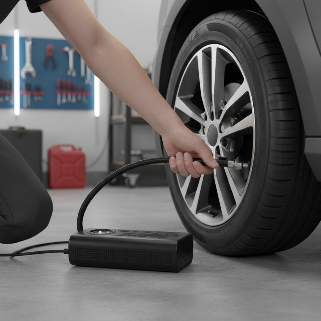Taşınabilir Akülü Hava Kompresörü – 150 PSI 120W Elektrikli Lastik Şişirme Pompası, Araç, Motosiklet Bisiklet ve Toplar İçin