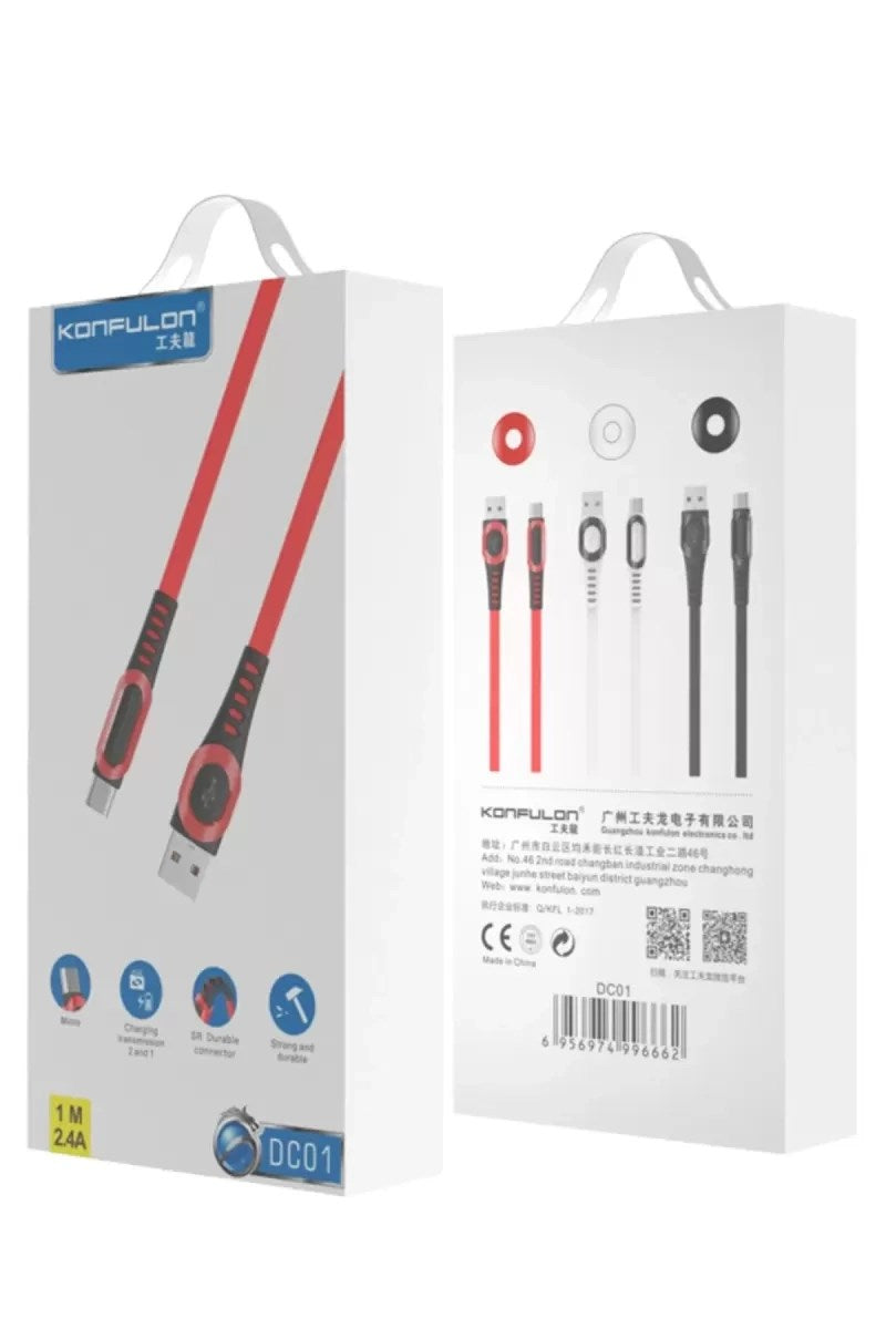 Mey İthalat® DC01 Süper Hızlı Micro USB Kablo 1M 2.4A - Beyaz