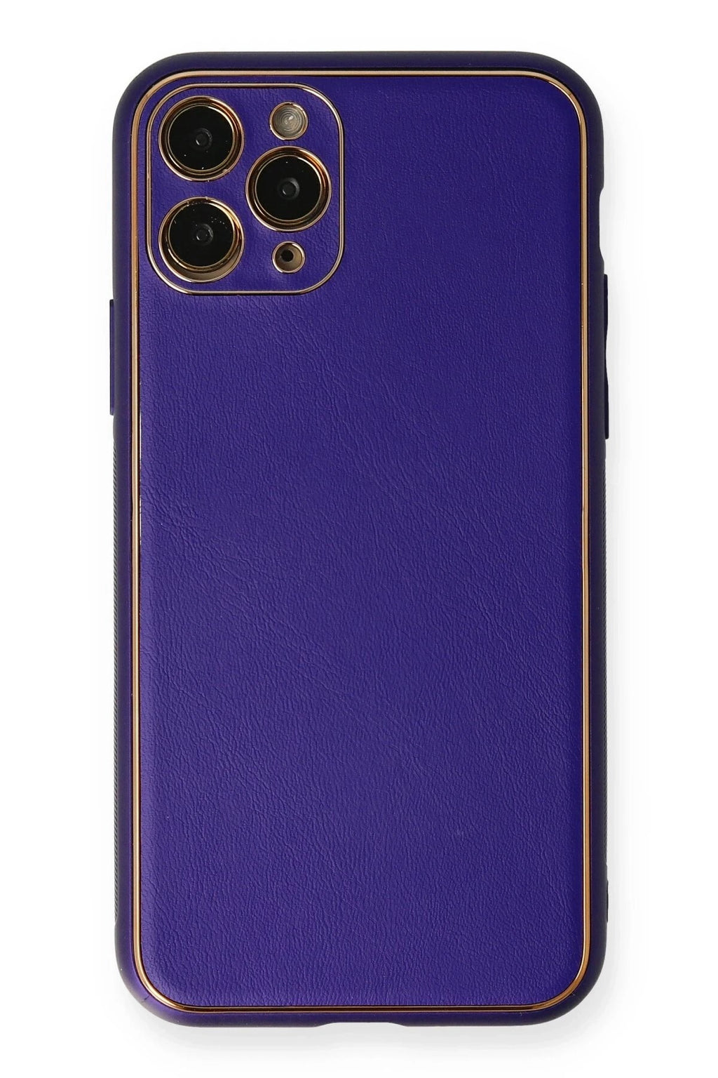 Mey İthalat® iPhone 11 Pro Kılıf Coco Deri Silikon Kapak - Mor