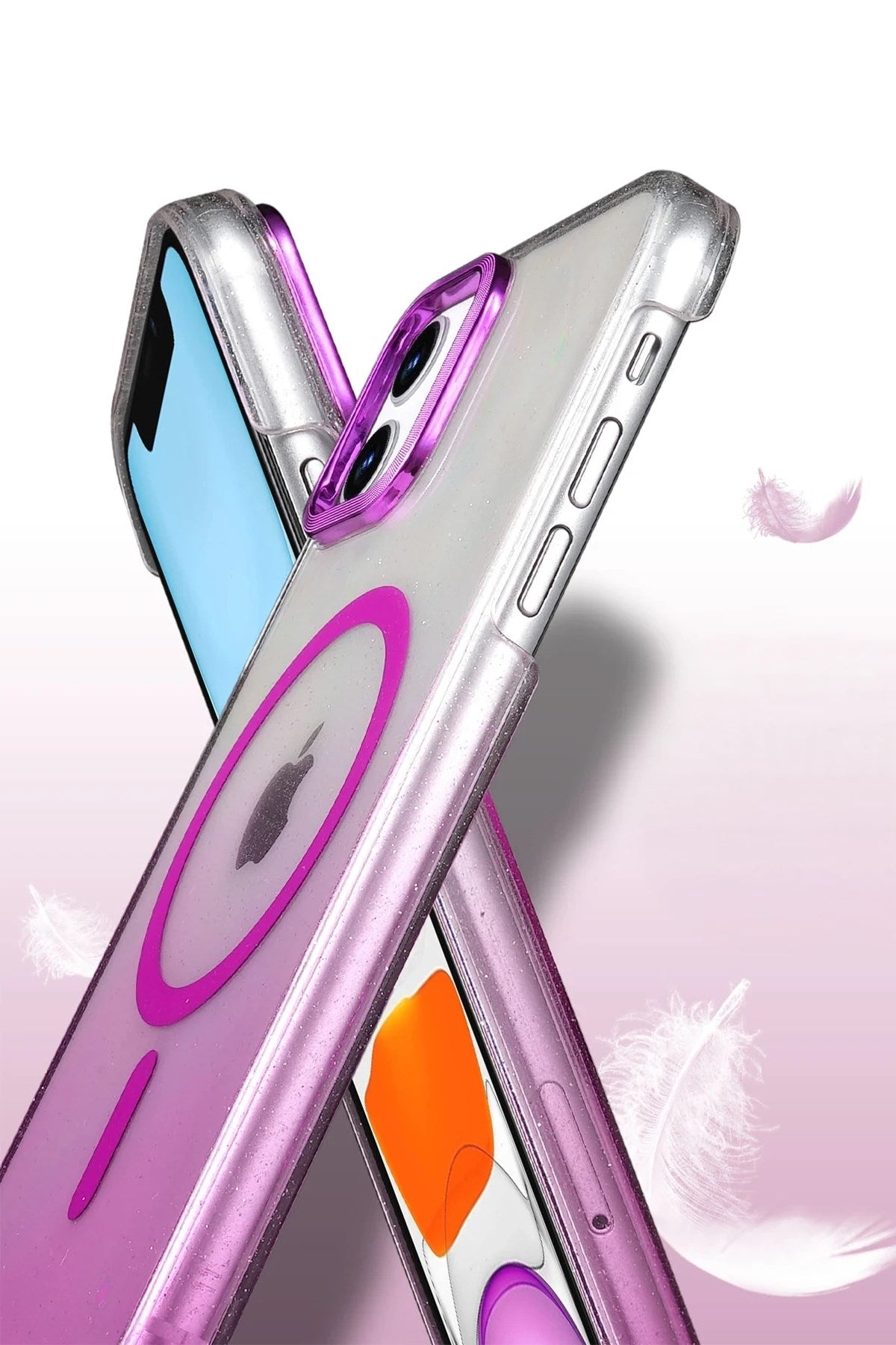 Mey İthalat® iPhone 12 Glossy Magsafe Kapak - Çöl Titanyum