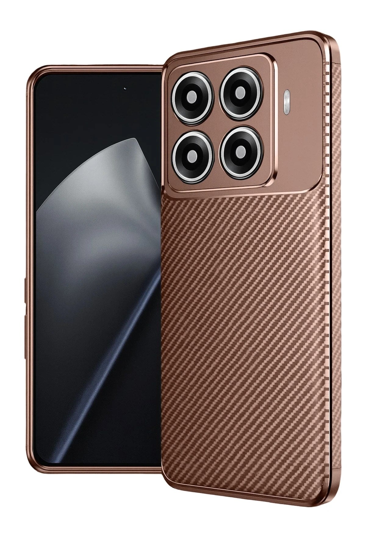 Mey İthalat® Mi 15T Pro Auto Focus Karbon Kapak - Kahverengi