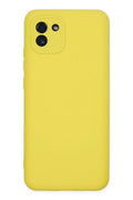 Mey İthalat® Samsung Galaxy A03 Kılıf Nano içi Kadife Silikon - Sarı