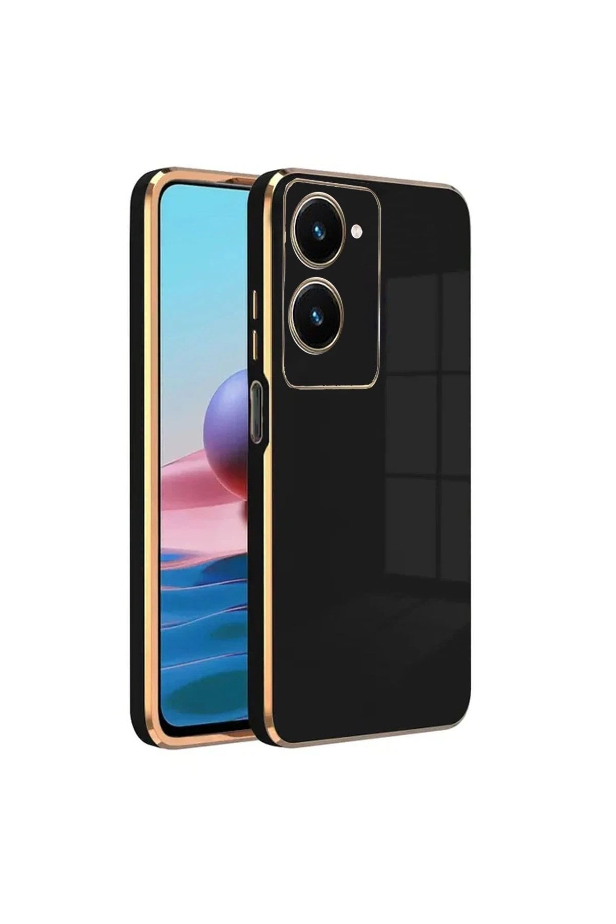 Mey İthalat® Vivo Y18 Kılıf Volet Silikon - Siyah