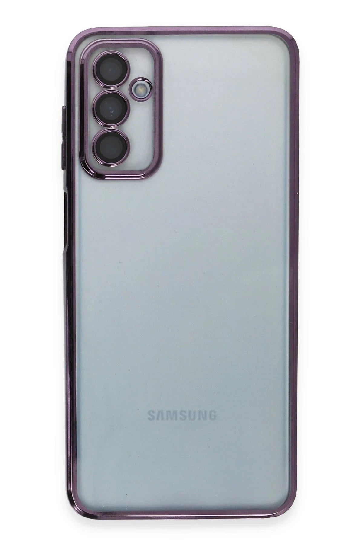 Mey İthalat® Samsung Galaxy M23 Kılıf Lensli Silikon - Mor