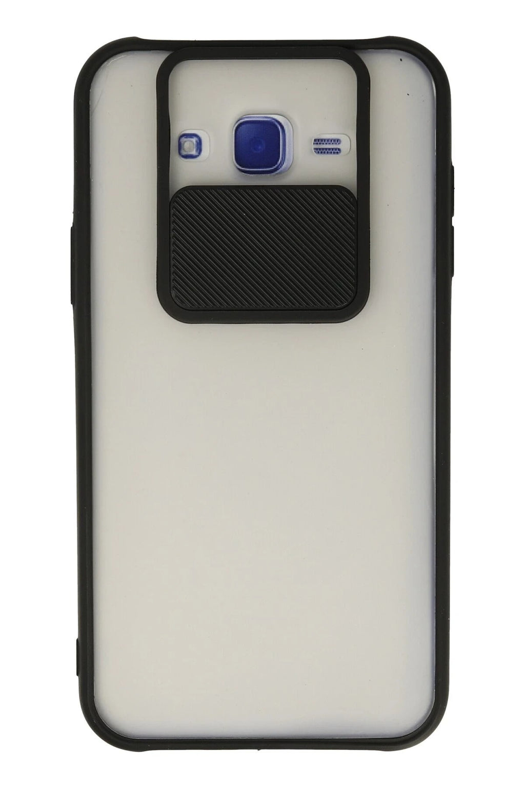 Mey İthalat® Samsung Galaxy J7 Kılıf Palm Buzlu Kamera Sürgülü Silikon - Siyah