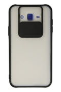 Mey İthalat® Samsung Galaxy J7 Kılıf Palm Buzlu Kamera Sürgülü Silikon - Siyah