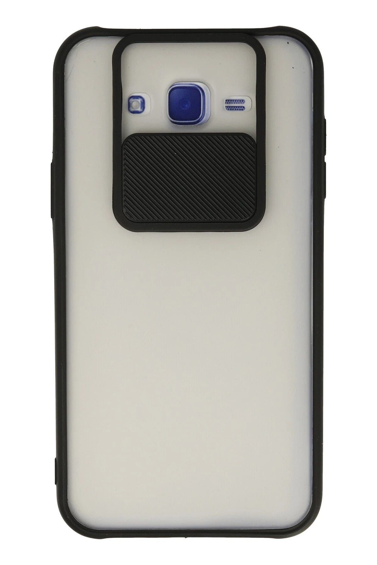 Mey İthalat® Samsung Galaxy J7 Kılıf Palm Buzlu Kamera Sürgülü Silikon - Siyah