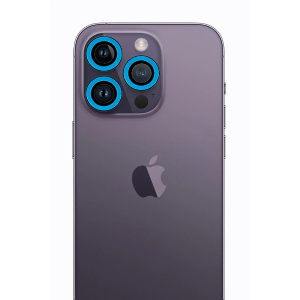 Mey İthalat® iPhone 13 Pro Max Neon Fosforlu Kamera Lens - Mavi