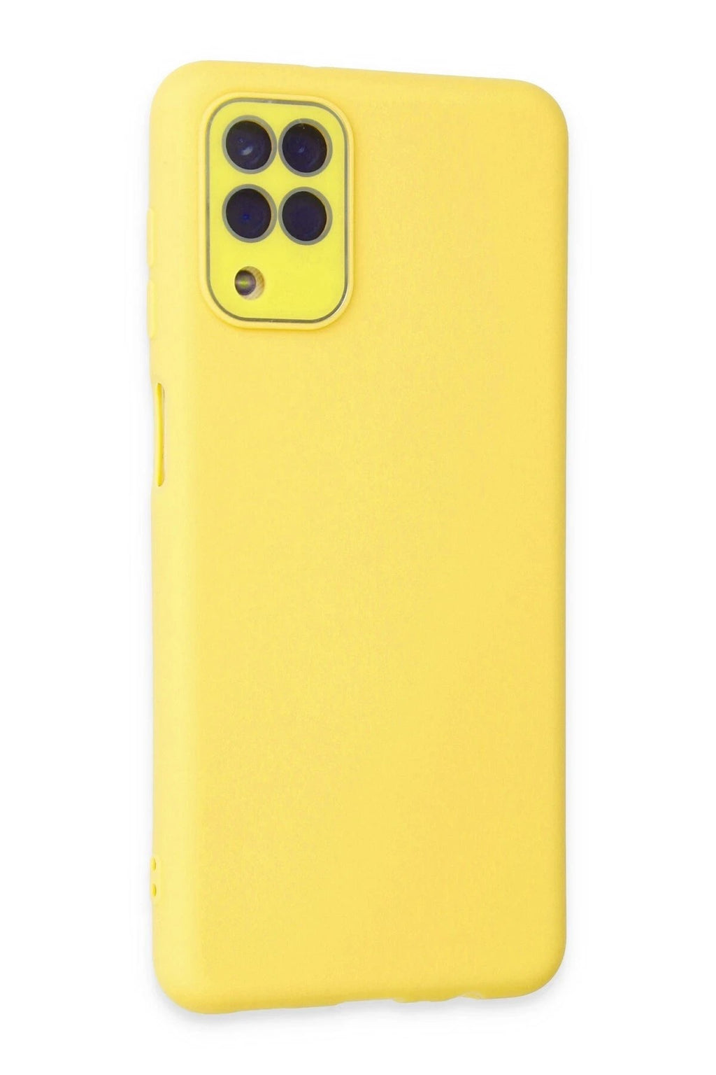 Mey İthalat® Samsung Galaxy A22 Kılıf Lansman Glass Kapak - Sarı
