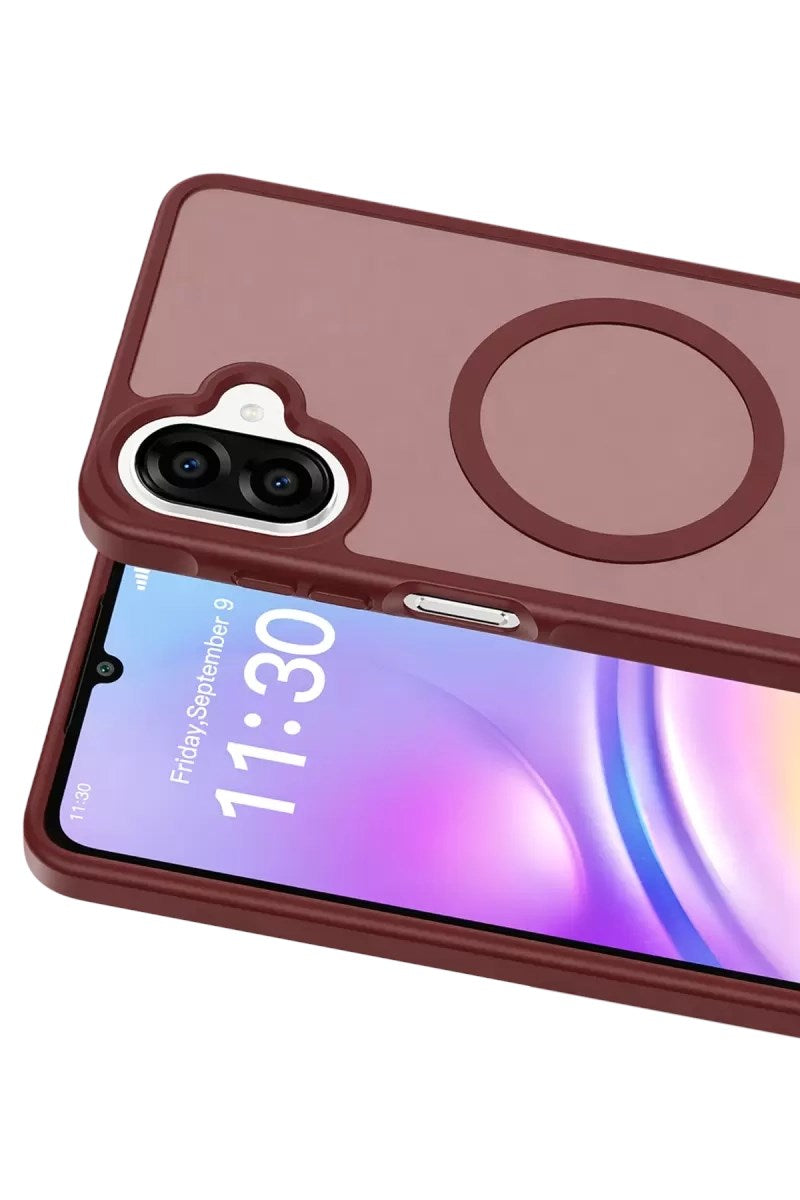 Mey İthalat® Samsung Galaxy A07 4G Jota Magsafe Kapak - Bordo