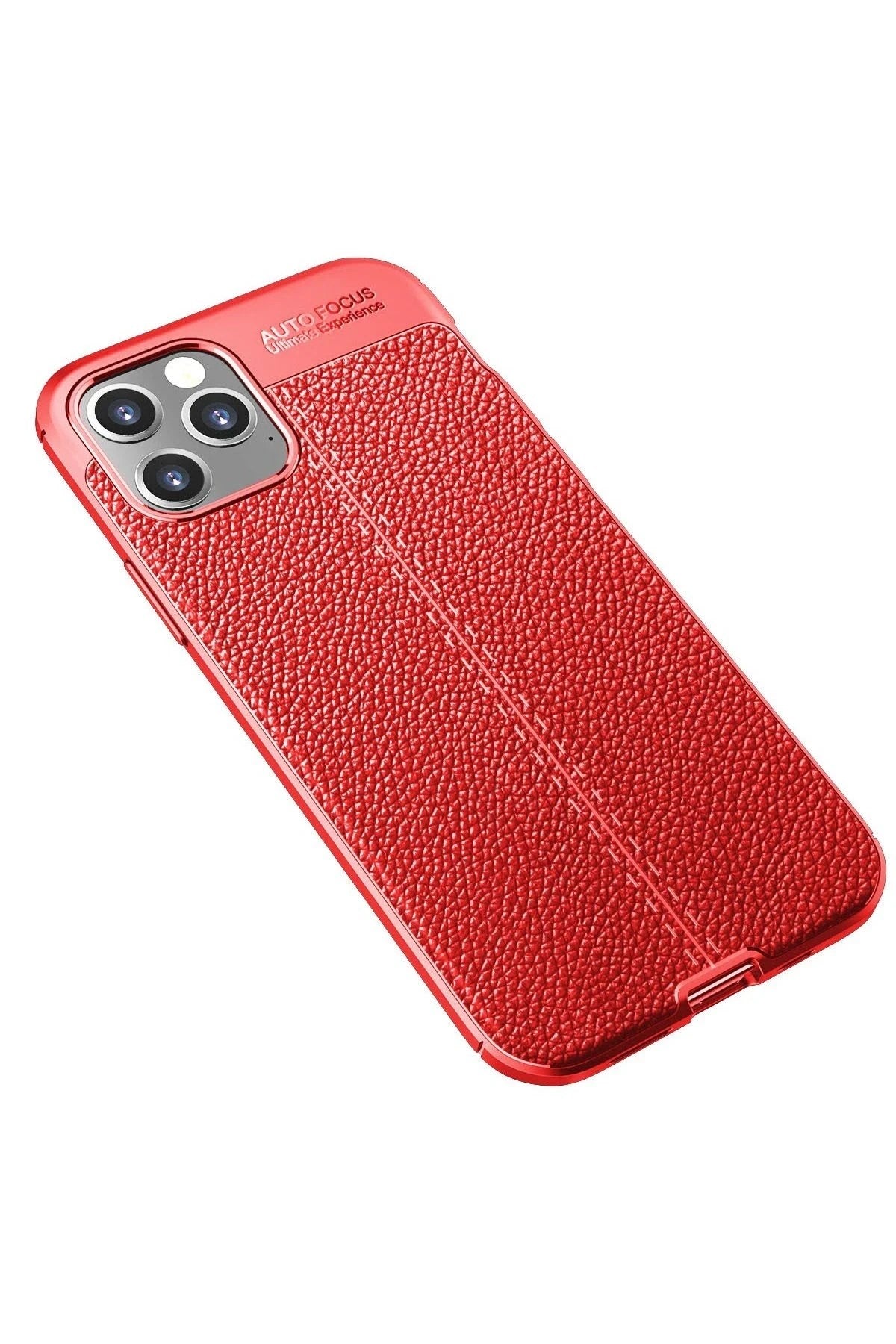 Mey İthalat® iPhone 12 Pro Kılıf Auto Focus Kapak - Kırmızı