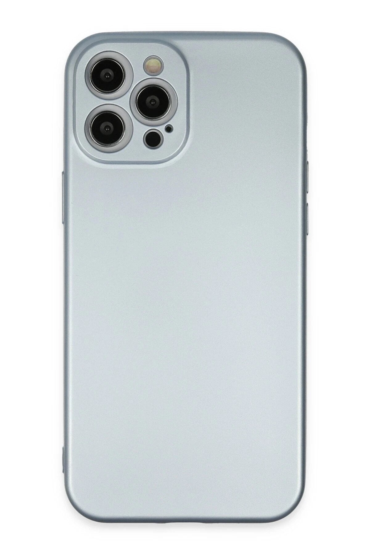 Mey İthalat® iPhone 12 Pro Max Kılıf Nano içi Kadife Silikon - Sky Blue