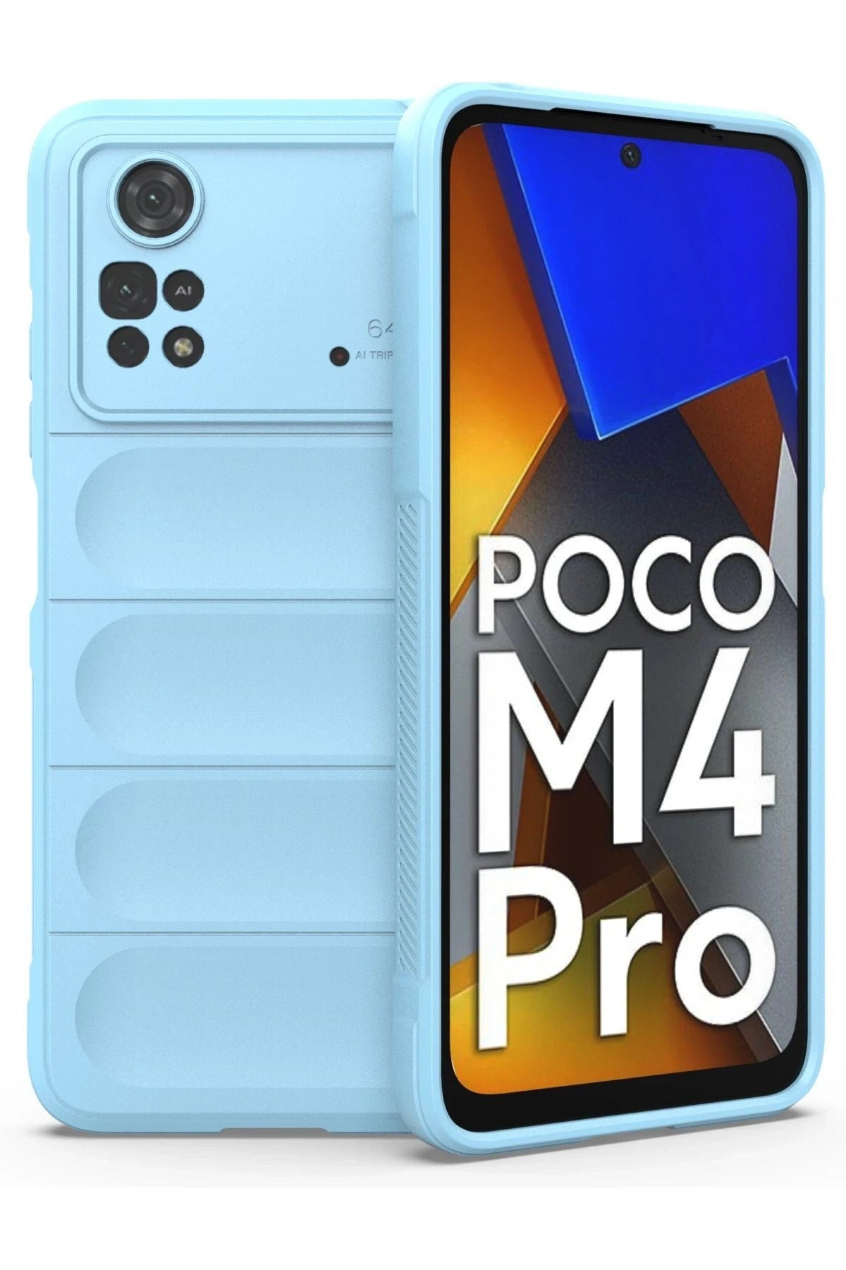 Mey İthalat® Poco M4 Pro 4G Kılıf Optimum Silikon - Sky Blue