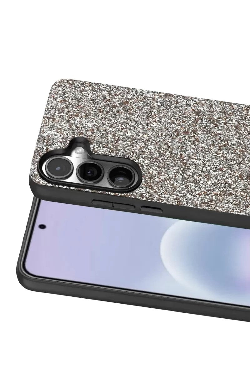 Mey İthalat® Samsung Galaxy A57 5G Bright Simli Kapak - Gümüş