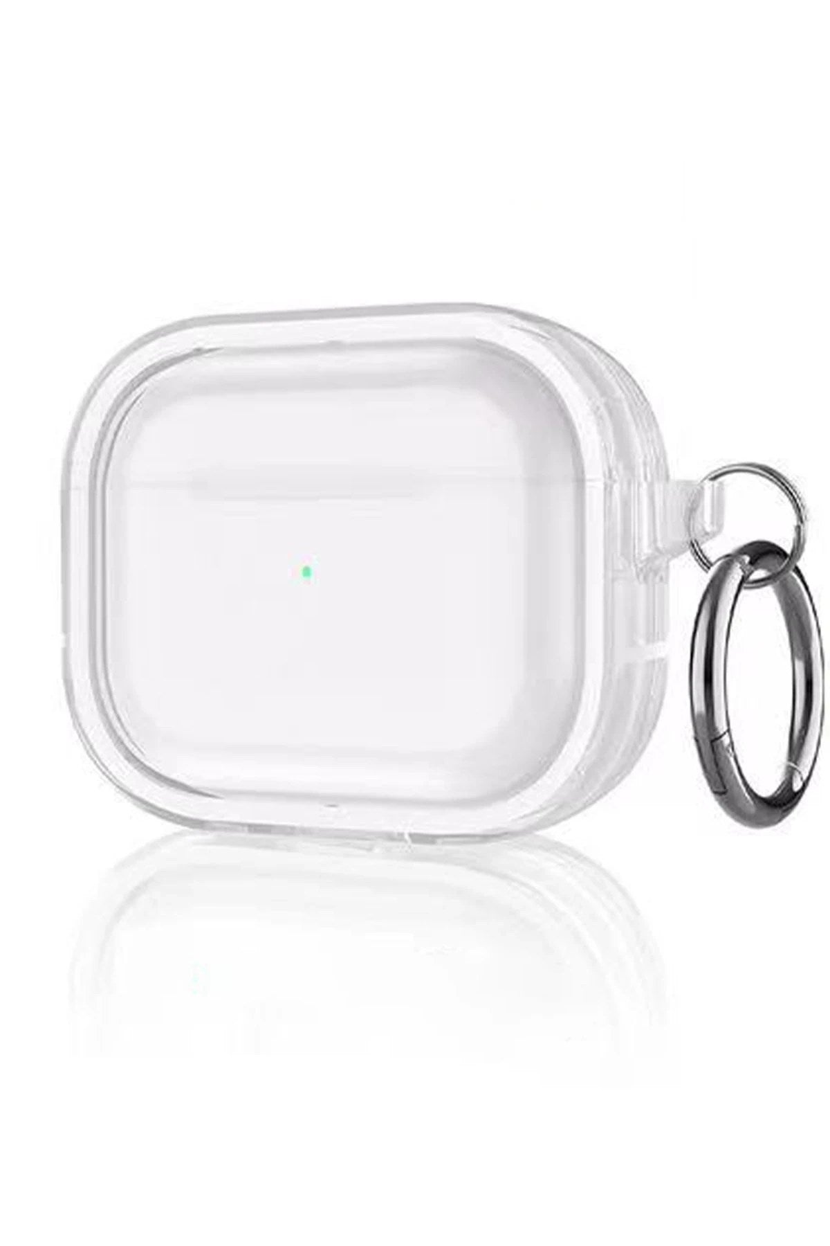 Mey İthalat® Airpods Pro 2 (2.nesil) Shiny Şeffaf Kılıf - Beyaz