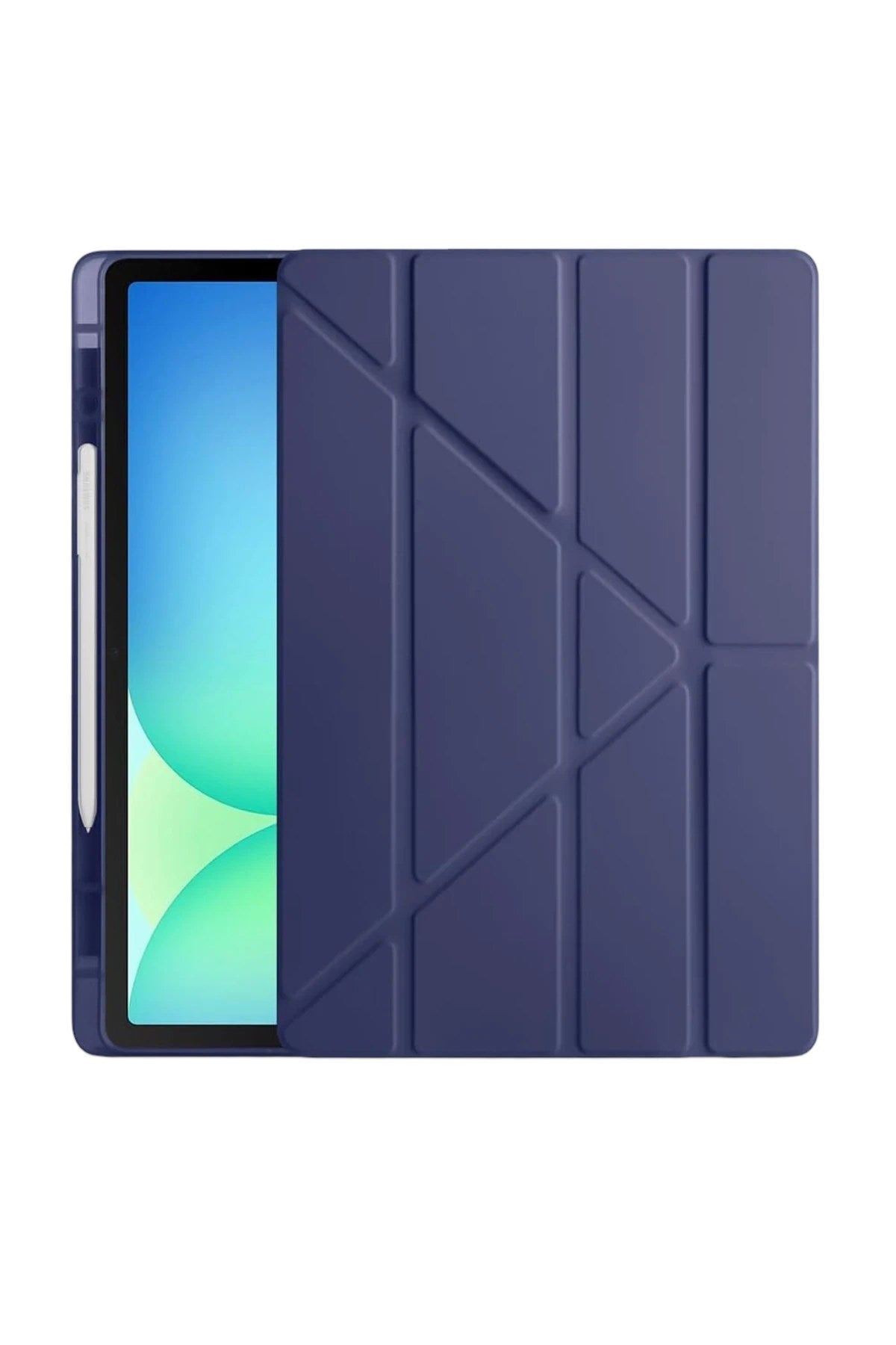 Mey İthalat® iPad Pro 13 (2024) Kılıf Kalemlikli Hugo Tablet Kılıfı - Lacivert